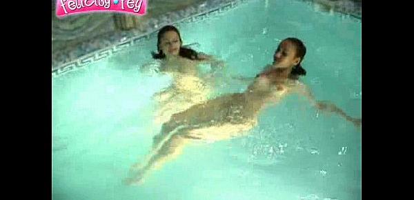  Felicity Fey and Kamilla on a Swimming pool